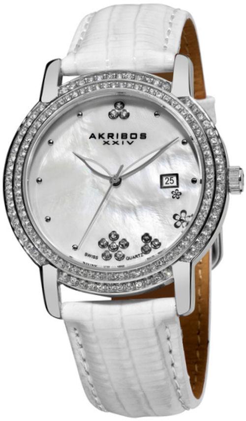 Akribos XXIV Swiss Quartz White and Silver Crystal Ladies Watch Akribos XXIV Dazzling Women main image 2
