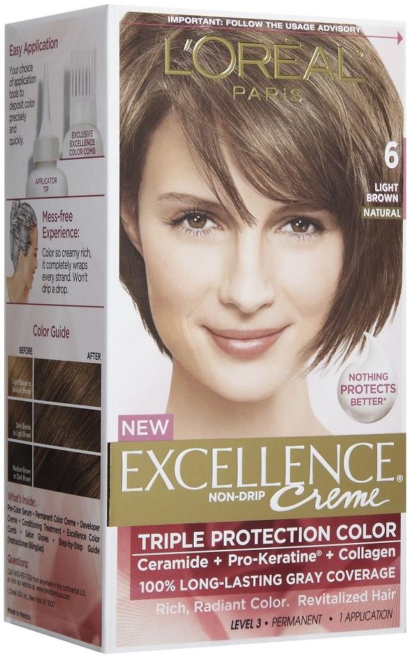 Loreal Excellence Creme Pro Keratine Triple Protection Color 6