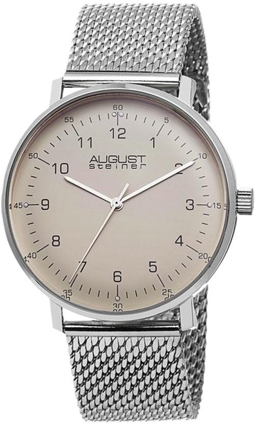 Buy August Steiner AS8091SS Swiss Quartz Cream Dial Mesh Bracelet
