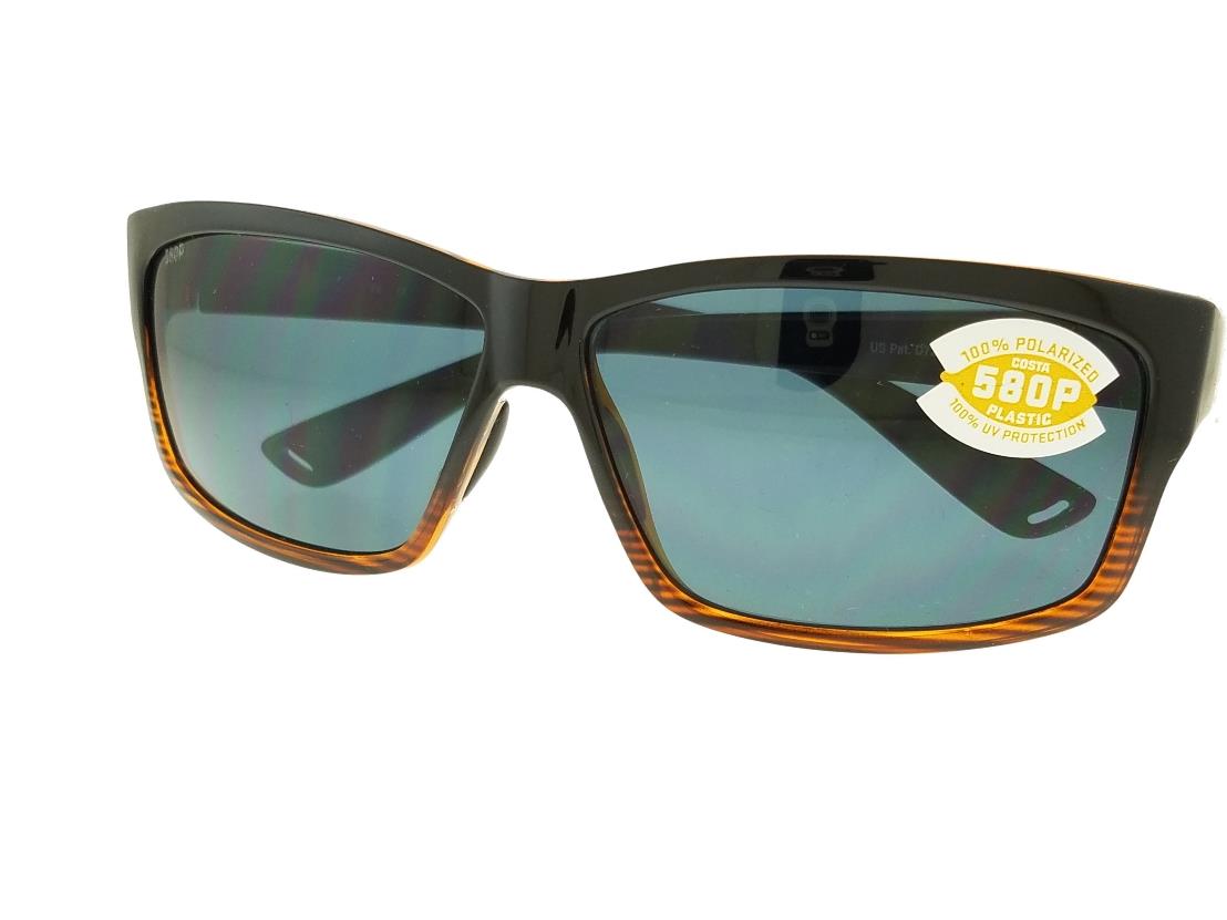 New Costa Del Mar-UT 52 OGP-Cut-Coconut Fade-Gray 580P Plastic Lense Sunglasses