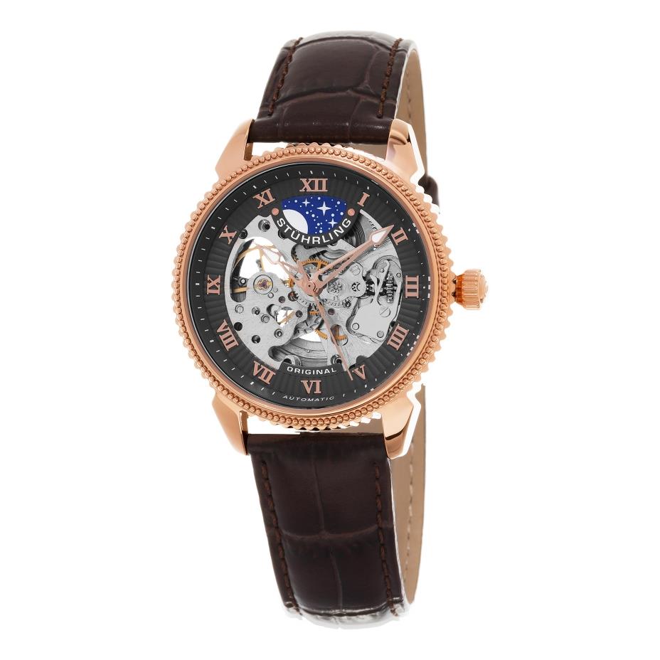 Stuhrling 835 04 Special Reserve Automatic Skeleton Leather