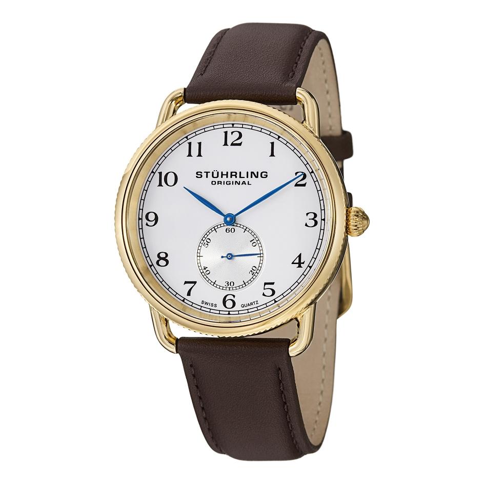 Stuhrling Original 207 03 Decoración Cuarzo Acero Inoxidable Cuero