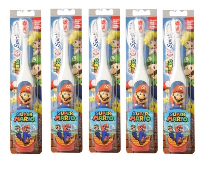 Spinbrush Kids Super Mario Electric Powered Toothbrush Batteries Inc ...