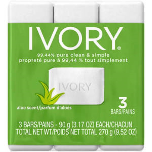 Ivory Bar Soap Aloe Scent Pure Clean Sealed 3.17oz 90g Each Set Of 3 