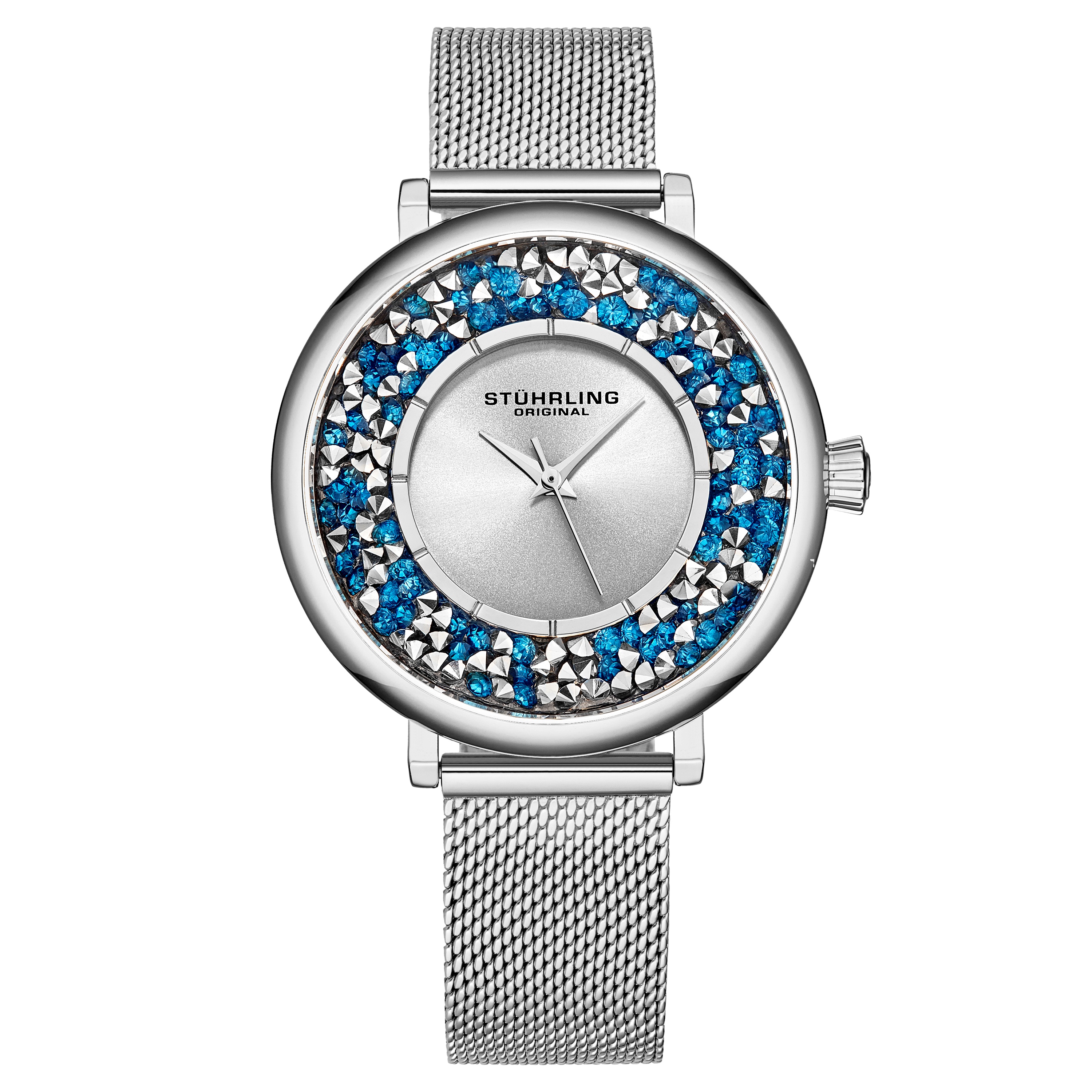 Stuhrling 793A 03 Vogue Analog Crystal Accented Quartz Blue Womens