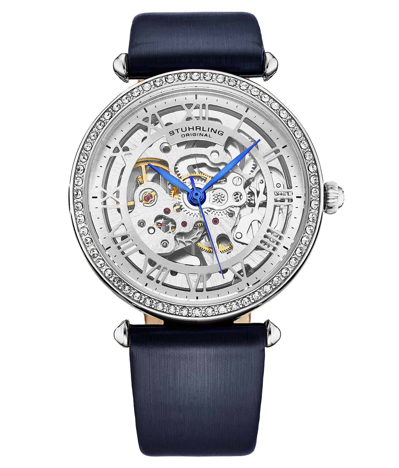 Womens STUHRLING with crystal face Lustra 32mm Rectangle Quartz Fashion Watch with Crystals  main image 2