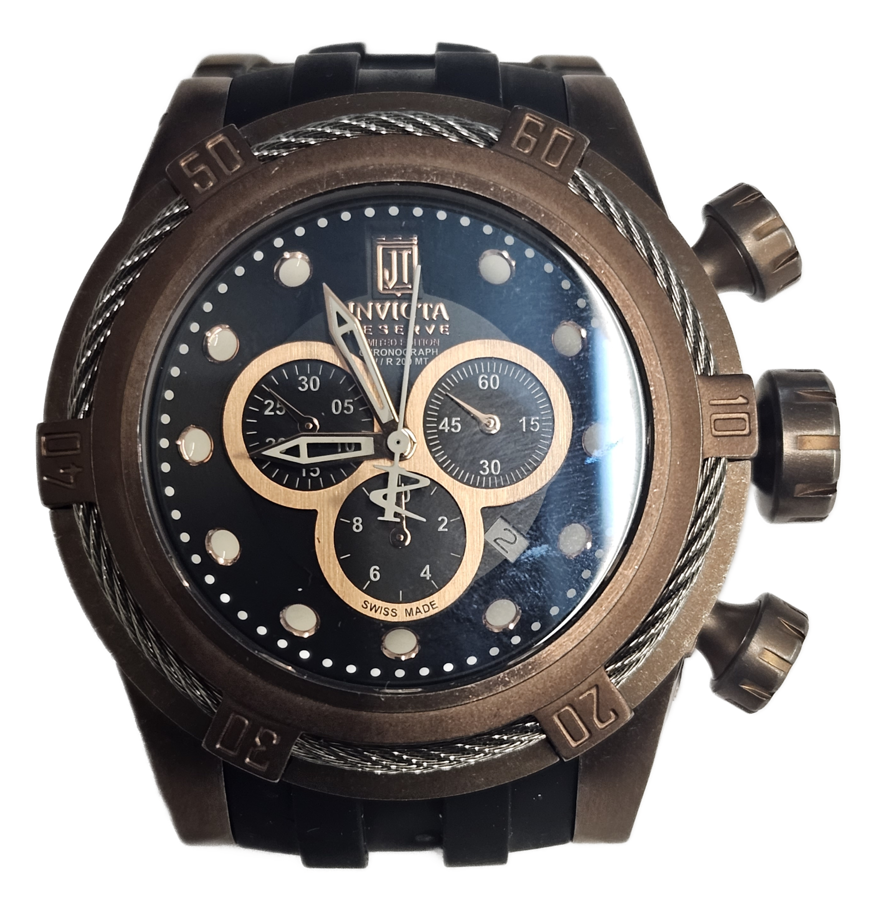 Invicta Reserve 17839 Jason Taylor Bolt Zeus BROKEN Chronograph