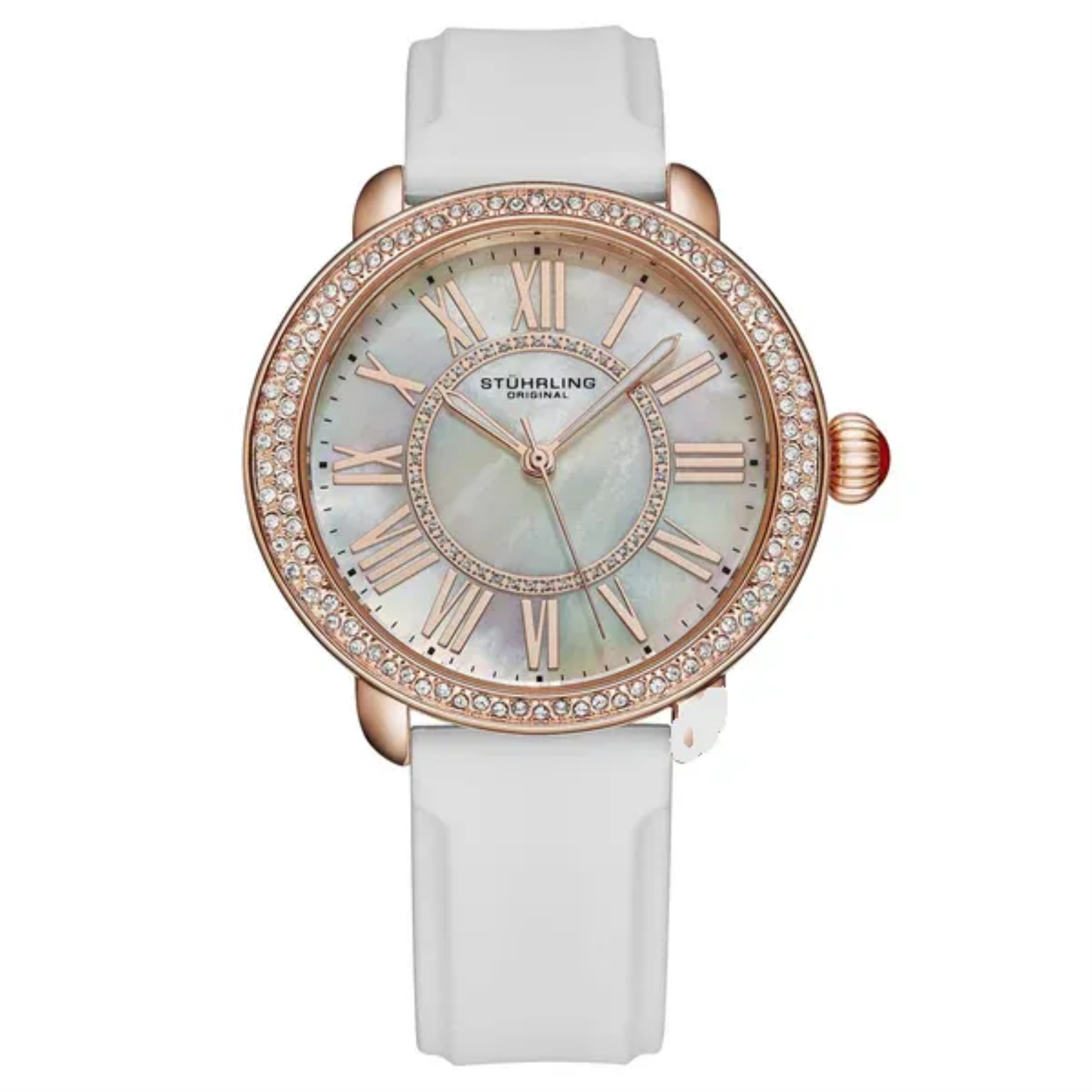 Stuhrling Original 4068 3 Quartz Classic White Silicone  display picture 2