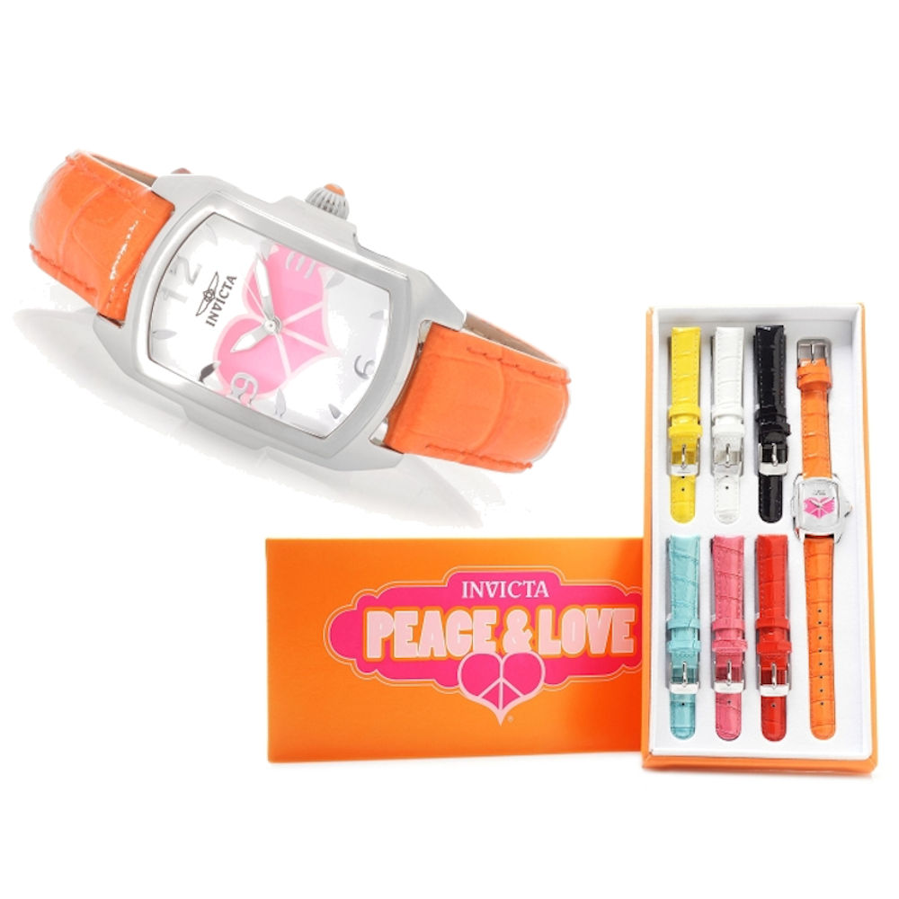 Invicta 19840 Baby Lupah Peace and Love 7 Leather Strap  Invicta Baby Lupah Peace & Love Women Watch Set 7 Interchangeable Straps NEW 70s main image 0